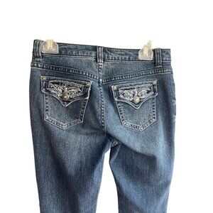 Apartment 9 Baby Boot Leg Modern Fit Medium Wash Embellished Pockets Size 4